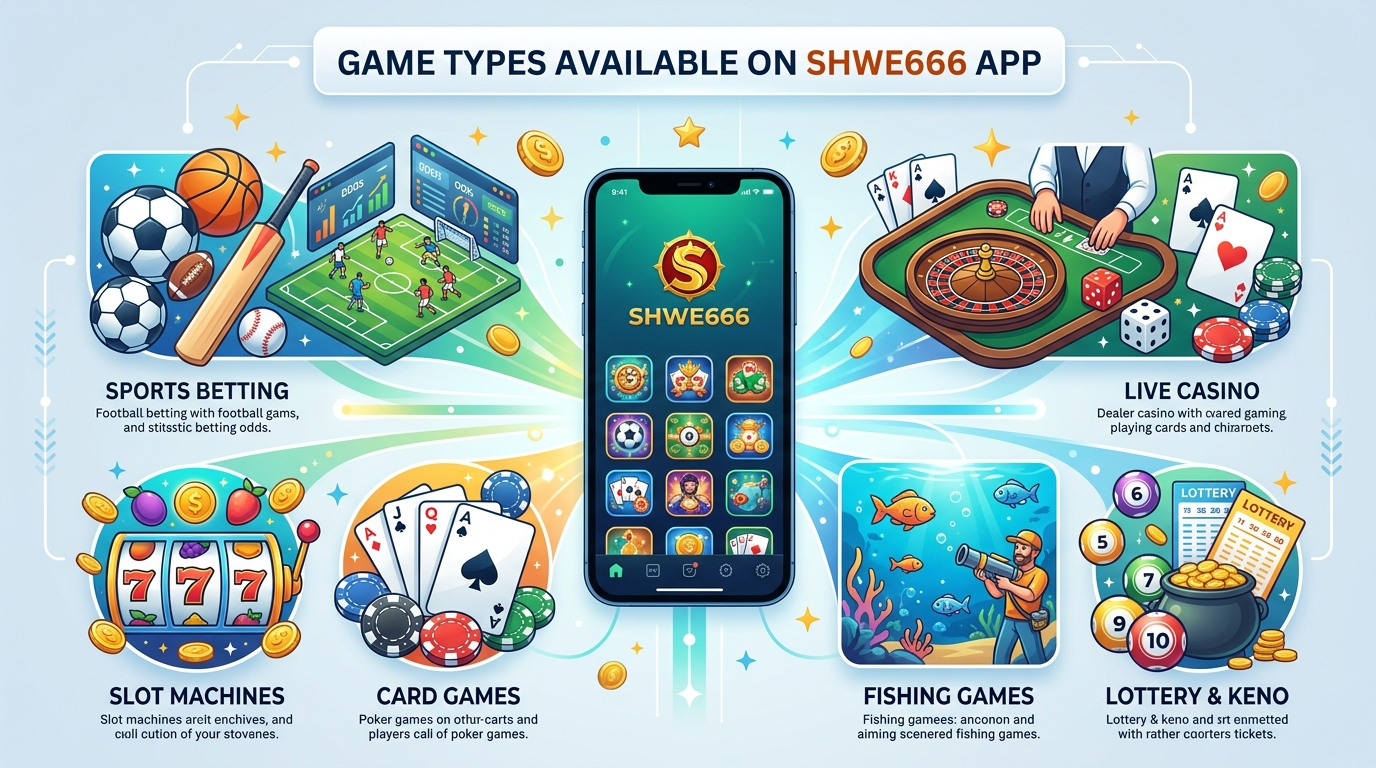 SHWE666 App: မြန်မာနိုင်ငံအတွက် အကောင်းဆုံးအွန်လိုင်းကာစီနို
