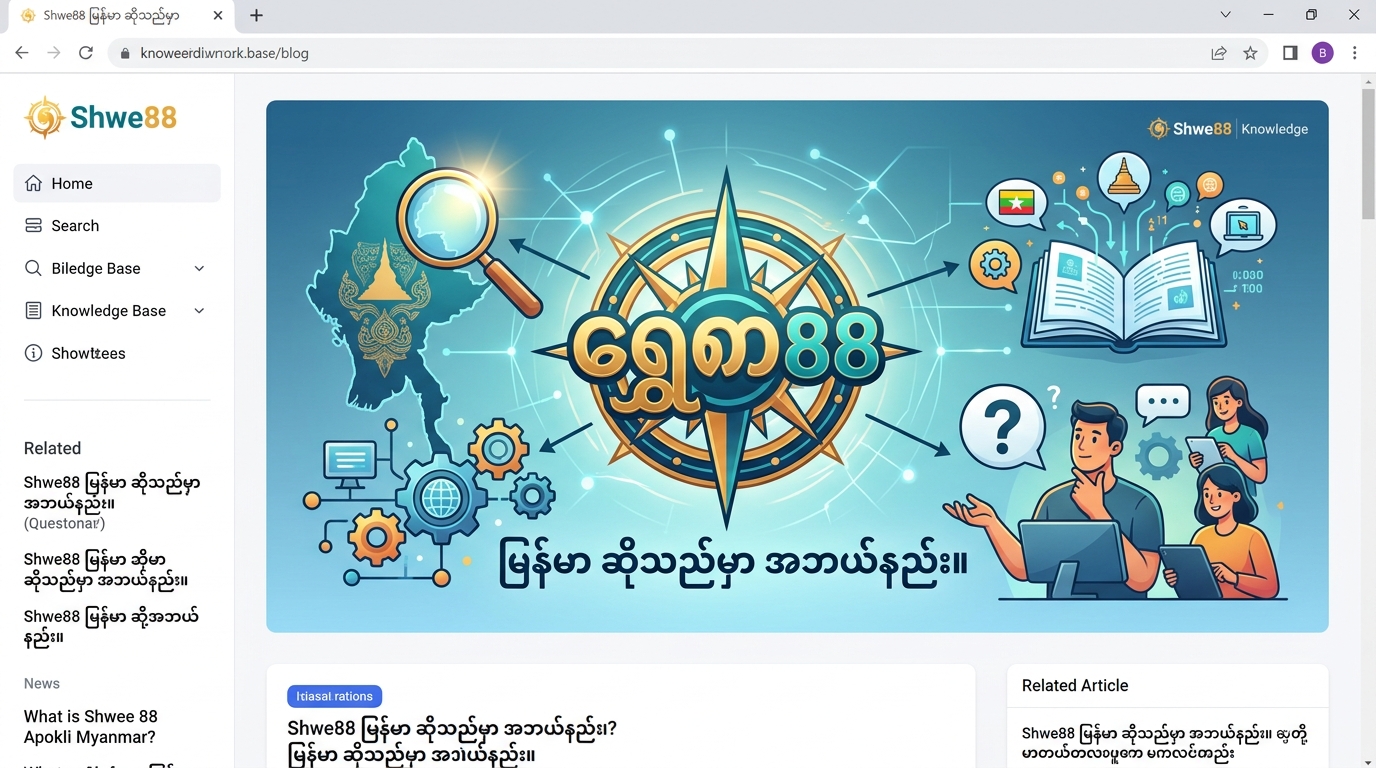 Shwe88 Myanmar အွန်လိုင်းဂိမ်းပလက်ဖောင်း