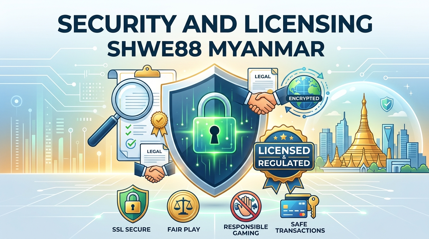 Shwe88 Myanmar ၏ လုံခြုံရေးနှင့် လိုင်စင်ရရှိမှု